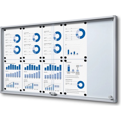 Jansen Display Interiérová Uzamykatelná Vitrína 10 x A4 1126 x 641 mm