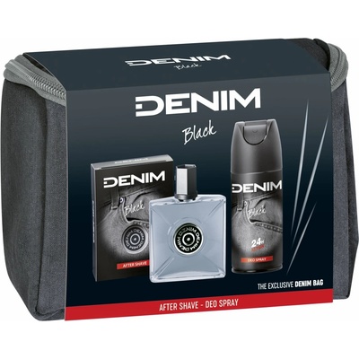 Denim Black voda po holení 100 ml + deosprej 150 ml + taštička darčeková sada