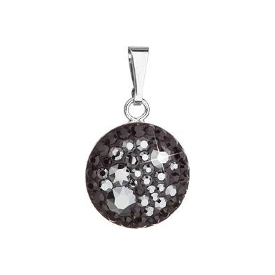Evolution Group Stříbrný přívěšek s kameny Crystals from Swarovski® Hematite 34225.5