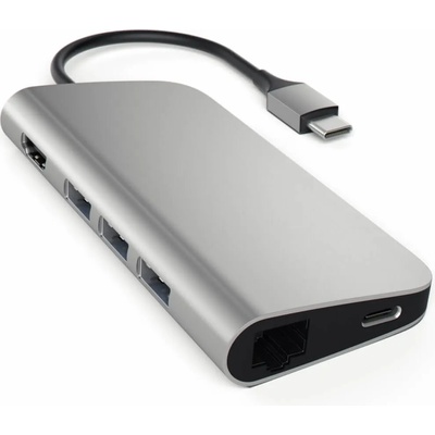 Satechi USB-C Aluminum Multiport Adapter - Мултифункционален хъб (29749)