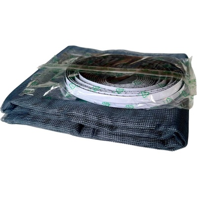 Sada okenná sieť 150x90cm šedá suchý zips 4.8m