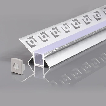 Image 1 of OPTONICA АЛУМИНИЕВ ПРОФИЛ ЗА LED ЛЕНТА СИВ L=2m 48x28mm (5166)