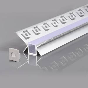 OPTONICA АЛУМИНИЕВ ПРОФИЛ ЗА LED ЛЕНТА СИВ L=2m 48x28mm (5166)