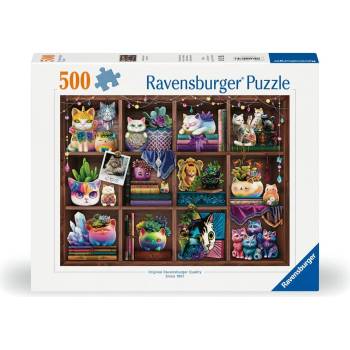 Ravensburger Пъзел Ravensburger от 500 части - Котенца и сукуленти (12000874)