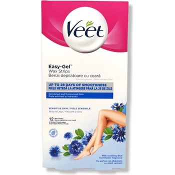 Veet депилиращи ленти за тяло, Чувствителна кожа, 6 броя (двойни ленти)