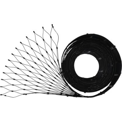 Čierna lanková sieť, 0,8 x 5 m, oko 60 x 104 mm, ø 2 mm, AISI 304