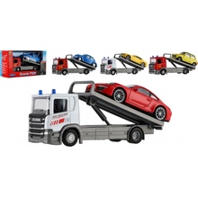 Welly Auto odtahovka Scania P320 + auto kov/plast 15cm mix druhů v krabičce 185x10x6cm