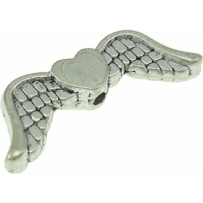 Pro Háčkování Andělská křídla 20 x 7 x 3 mm stříbrná