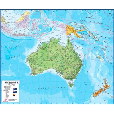 ITMB Publishing nástěnná mapa Australasia Terra Nova lamino, lišta