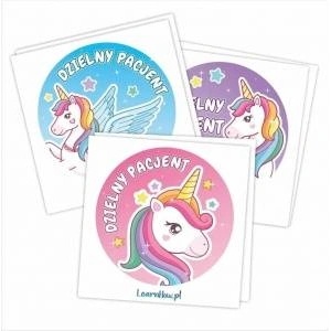LearnHow Stickers Brave Patient - Unirozce 60mm 60pcs