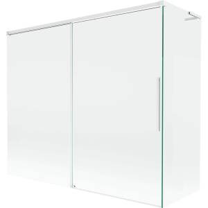 Mexen Rox L параван за вана, двукрилен плъзгащ се, 180 + 80 x 150 см, прозрачен, бял - 8C9L-180-080-20-00 (8C9L-180-080-20-00)