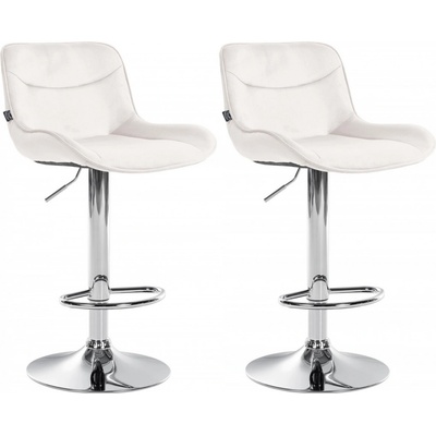 Design-Shop Vonore samet Krémová / chrom 2 ks