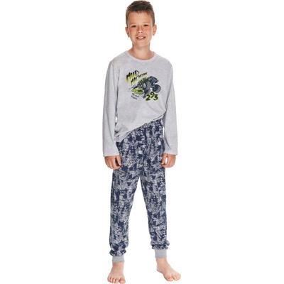 Chlapecké pyžamo Mario TARO šedá melír