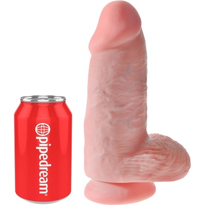 King Cock 9 Chubby dildo s prísavkou 23 cm telová farba