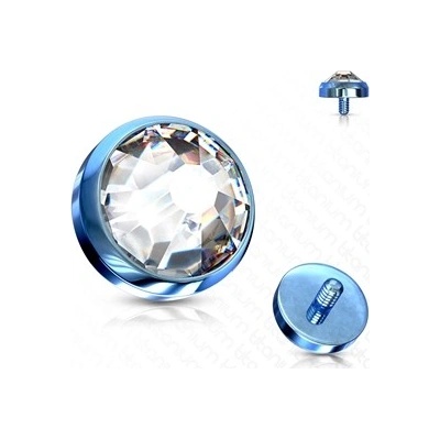 Šperky4U modrý microdermal piercing ozdobná část MD012B-03