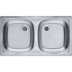 Alveus Basic - Мивка 78x44 см, от неръждаема стомана 1039145 (1039145) Мивка за вграждане