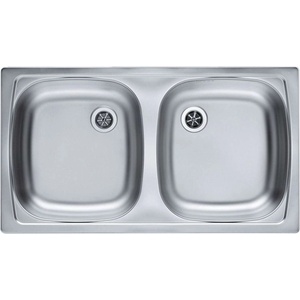 Alveus Basic - Мивка 78x44 см, от неръждаема стомана 1039145 (1039145) Мивка за вграждане