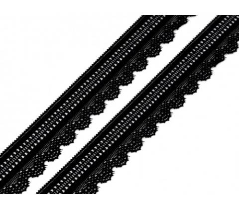 Elastická krajka 550124 - černá
