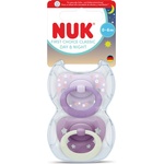 Nuk First Choice биберон залъгалка, силикон, 0-6 мес. , 2 бр. , Day&Night, момиче (10175397)