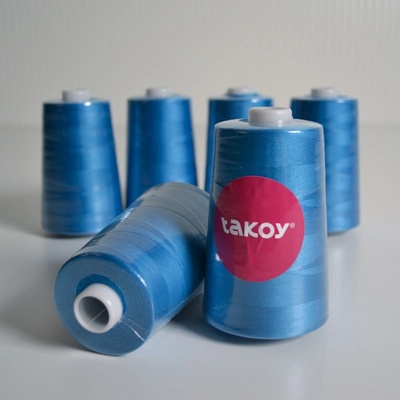 Takoy Overlock / coverlock polyesterová niť TKY 5000 farba modrá