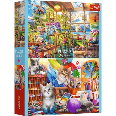 Trefl - Puzzle 2x500 The Art of Painting - 500 piese