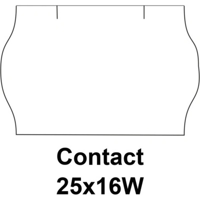 Cenovkové etikety CONTACT 25x16W biele