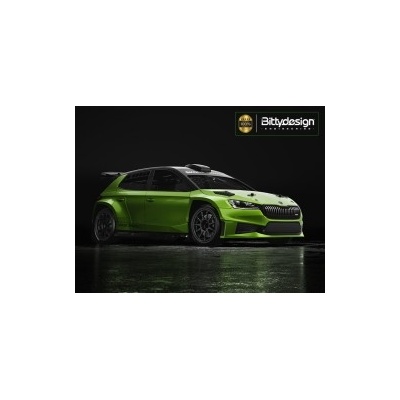 Bittydesign Karoserie čirá ŠKODA Fabia RS Rally2 1/10 rally 190 mm tvrdá 1,2 mm