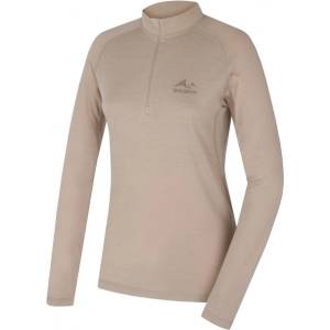 HUSKY Дамска термо блуза с цип Merow Zip L, бежова (hsk-HT0-0830)
