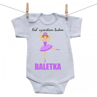 Boodyy Body s krátkym rukávom Keď vyrastiem budem baletka