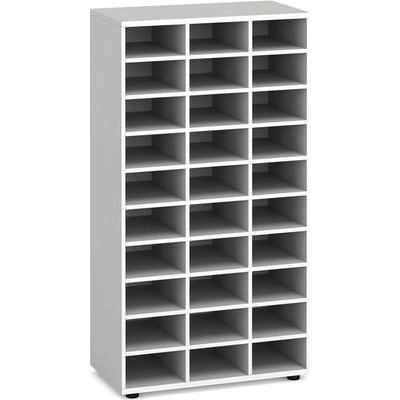 PRIMO Třídící regál WHITE, 800 x 420 x 1434 mm, 36 přihrádek, bílý