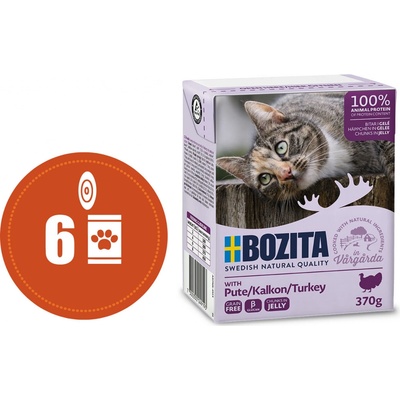 Bozita Cat kousky v želé s krůtím 6 x 370 g
