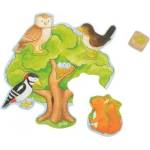Goki - Дървена пъзел игра - Кой къде живее? (56804)