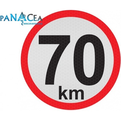 Samolepka reflexná - Obmedzená rýchlosť 70 (C5)