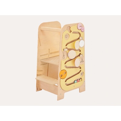 BusyKids Rastúca učiaca veža 5v1 Play 75 cm žltá
