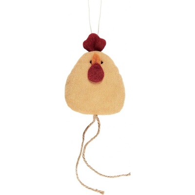 IB LAURSEN Závěsná velikonoční dekorace Hen long Legs Modrá, béžová barva, textil – Zboží Dáma