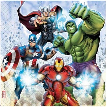 Procos EKO Papírové ubrousky Avengers Marvel 20 ks 33x33cm