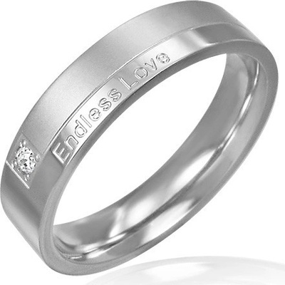 Šperky eshop prsten z oceli moderní design romantický nápis K11.14