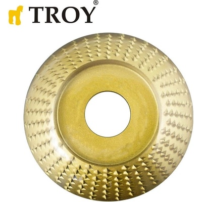 TROY Диск за дърво - за ъглошлайф / Диск за шлайфане на дърво / Troy 25073 / 84 мм - овал - полусферичен профил (T 25073)