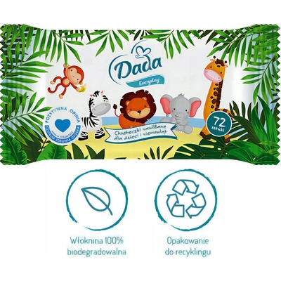 Dada vlhčené obrúsky Everyday 7 x 72 ks