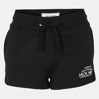 Jack Wills Къси панталони Jack Wills Bea Sweatshorts - Black