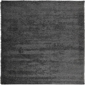  Шаги килим с дълъг косъм, модерен, антрацит, 200x200 см