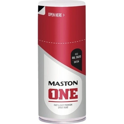 Maston one lak v spreji Satin Red RAL3020 150 ml dopravne červený