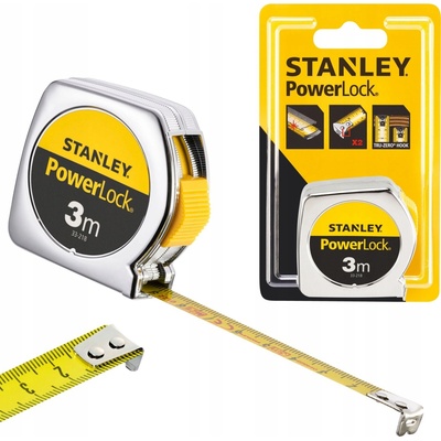 Stanley Svinovací met PowerLock 3m chromovaný