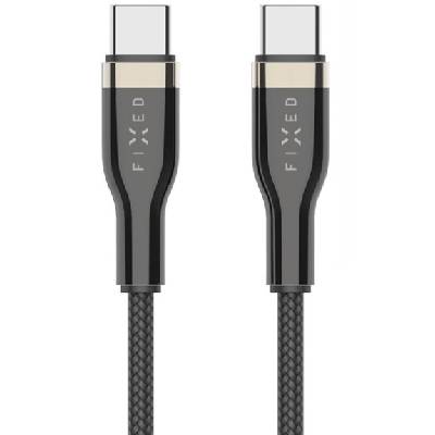 плетен кабел за зареждане и пренос на данни PD 100W USB-C / USB-C за iPhone / iPad / MacBook / AirPods - 0, 5 м - черен (72794)