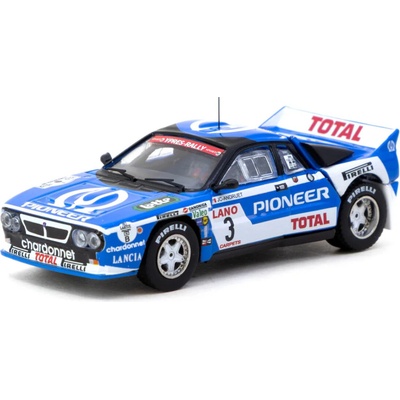 Tarmac Lancia 037 Team Ecurie Total N 3 2nd Rally Ypres 1983 Jean Claude Andruet Francoise Sappey Modrá Bílá 1:64