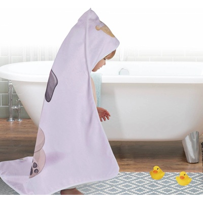 Png Панагюрище Бебешка хавлия с качулка Кученце с мама 75/75 см