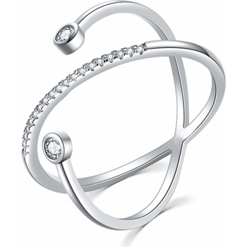 Moiss Originálne strieborný prsteň so zirkónmi R00020