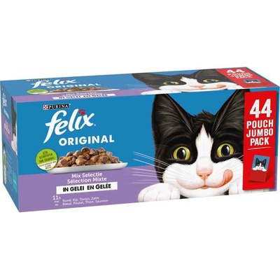 : Felix Original Mix Smíšené balení losos, tuňák, hovězí, kuřecí 88 x 85 g