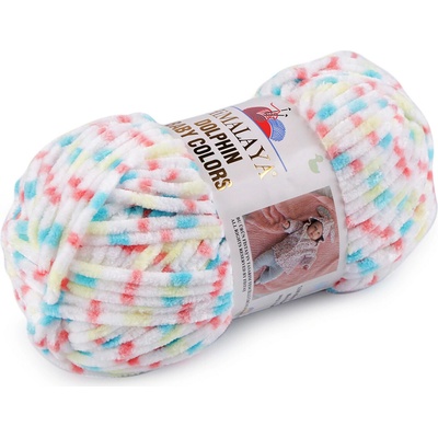 Stoklasa Pletací žinylková příze Dolphin Baby Colors 100 g Balení: 1 ks, Varianta: 3 (80415) bílá oranžová 3 (80415) bílá oranžová