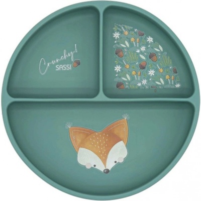 Sassi Силиконова чиния за хранене с вакуум Sassi - Лисица (SSSI1662)